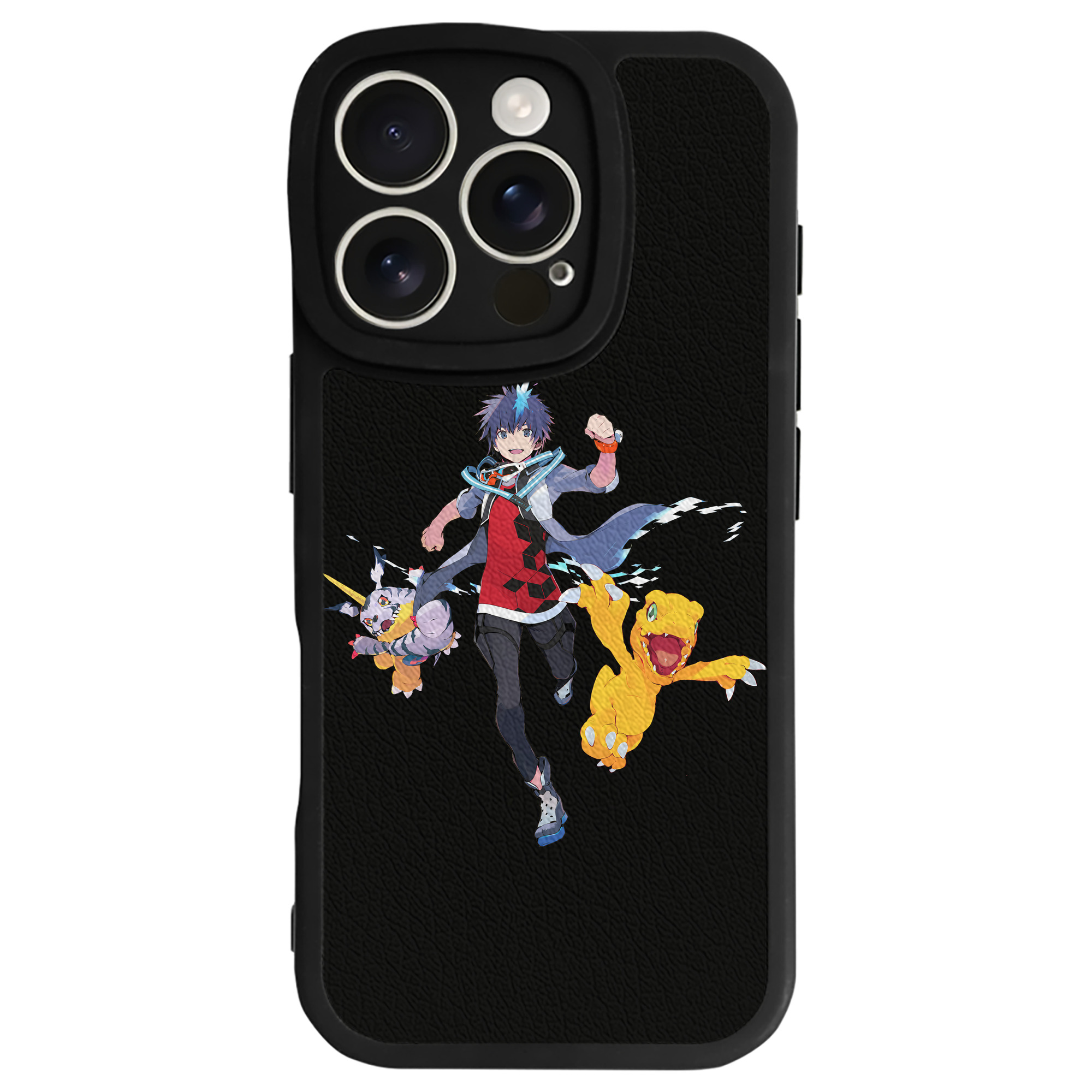 （画像用） Digimon デジタルモンスター/デジモン 【iPhone 16シリーズ対応】シリコンスマホケース（レザー調） 材質：シリコン
